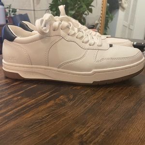 Madewell Court Sneakers in White and Black Leather